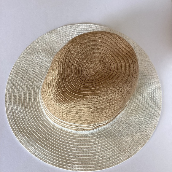 Tropical Trends Straw Hat Unisex One Size Two Tone Panama Floppy Festival Beach - Picture 6 of 13
